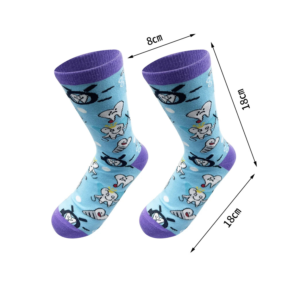 Dental Tooth Socks - Professional Novelty Socks for Dentists & Dental Teams