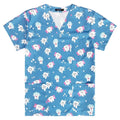 Men's Work Uniform Teeth Print Dentist Comfortable Short Sleeve Scrubs V-Neck Top Clinic Pharmacy Nursing Accessories Blouse New