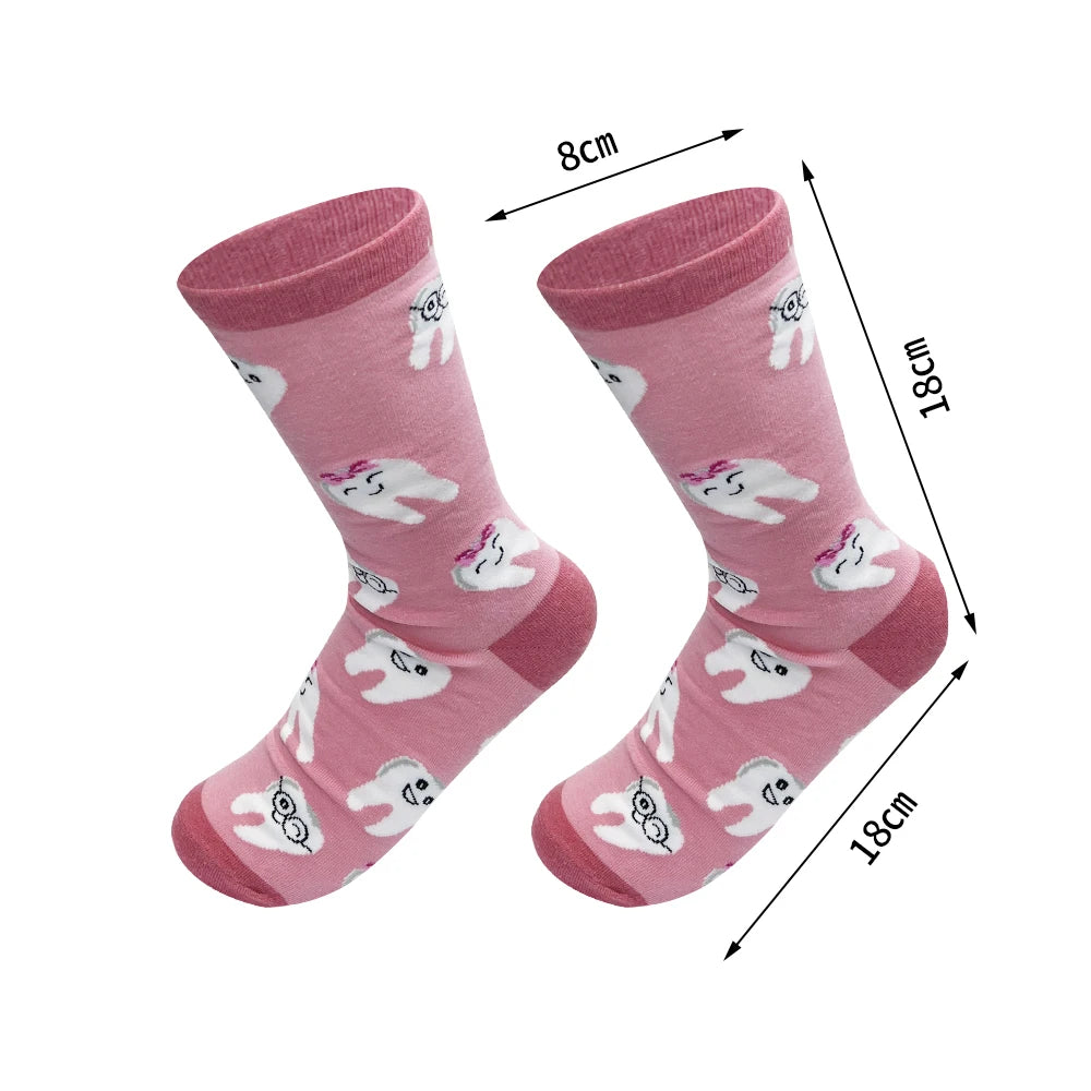 Dental Tooth Socks - Professional Novelty Socks for Dentists & Dental Teams