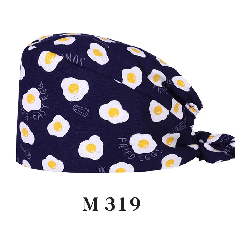 Tooth Fairy Scrub Caps for Man Woman Long Hair Adjustable Skullcap Beauty Salon Vet Working Hats with Bottons M981