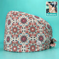 Dental Tooth Pattern Scrub Cap - Professional Surgical Hat for Women