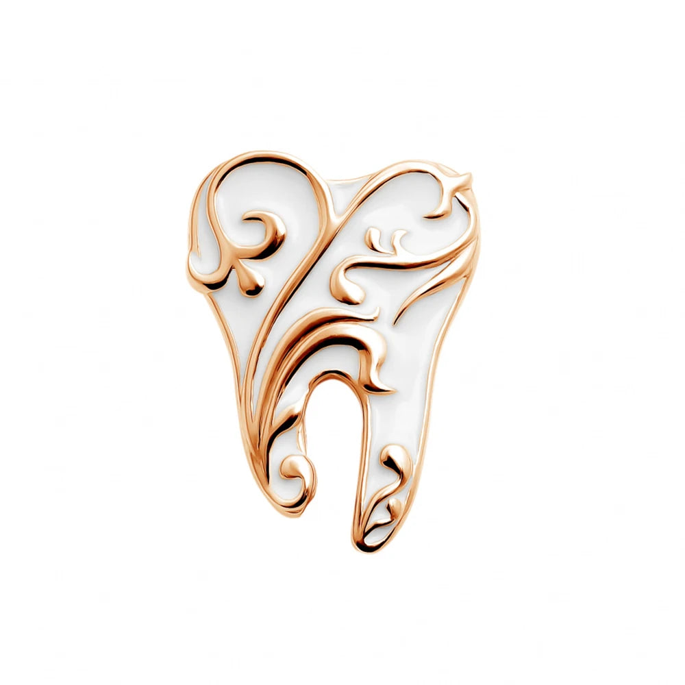 Tooth Dental Brooch Pin - Professional Enamel Lapel Badge for Dental Teams