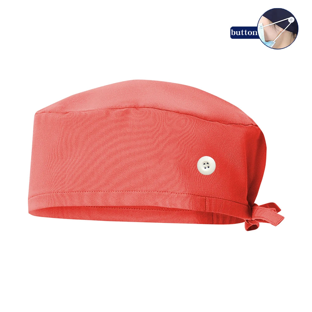 Solid Color Surgeons Hat Medical Cap Nursing Scrub Hats Hospital Clinic Scrub Caps Stretch Chef Sanitary Dental Working Caps