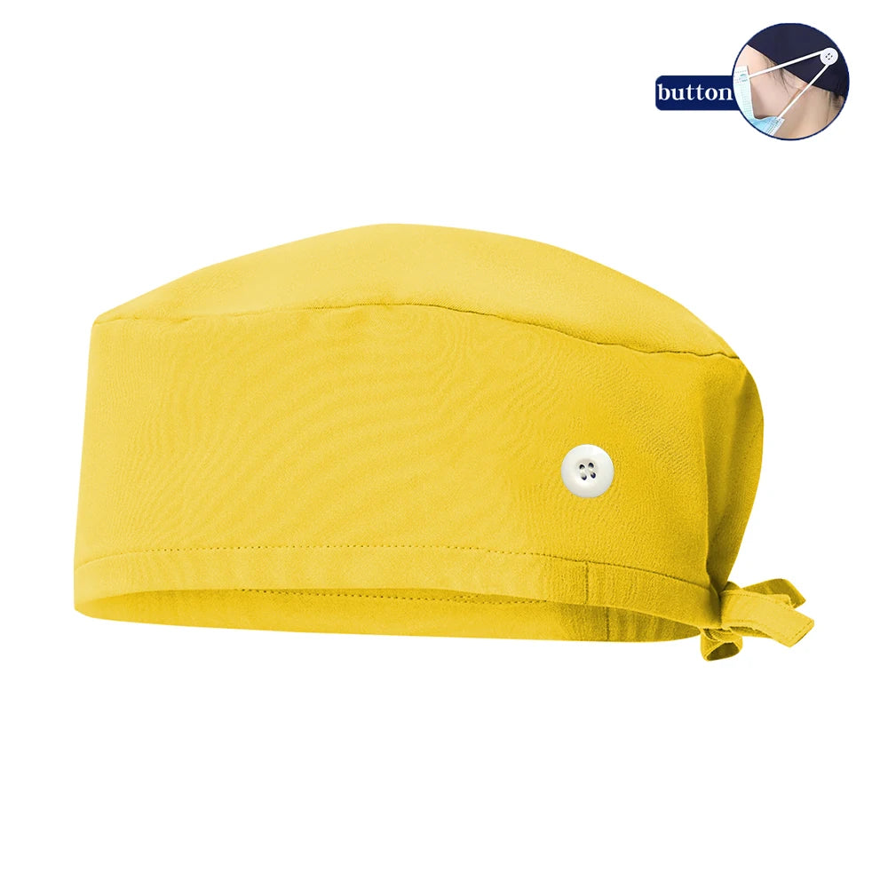 Solid Color Surgeons Hat Medical Cap Nursing Scrub Hats Hospital Clinic Scrub Caps Stretch Chef Sanitary Dental Working Caps