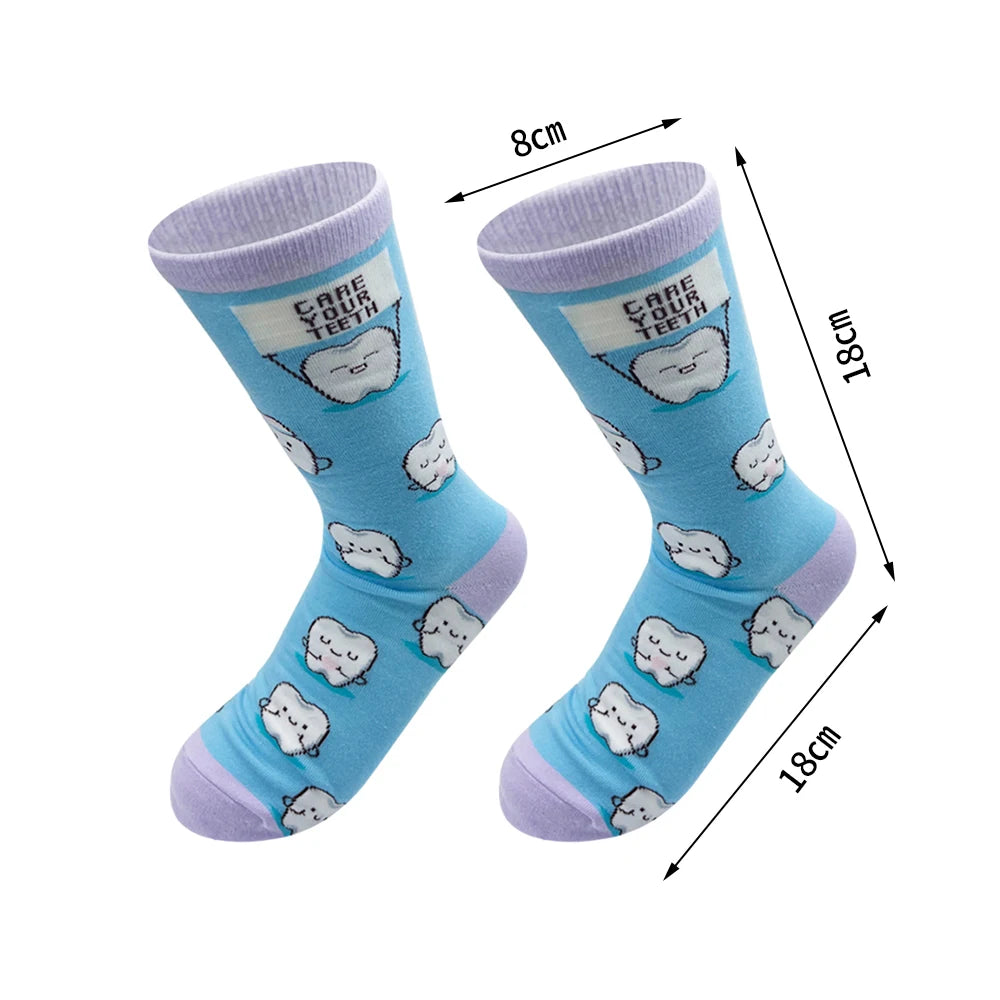 Dental Tooth Socks - Professional Novelty Socks for Dentists & Dental Teams