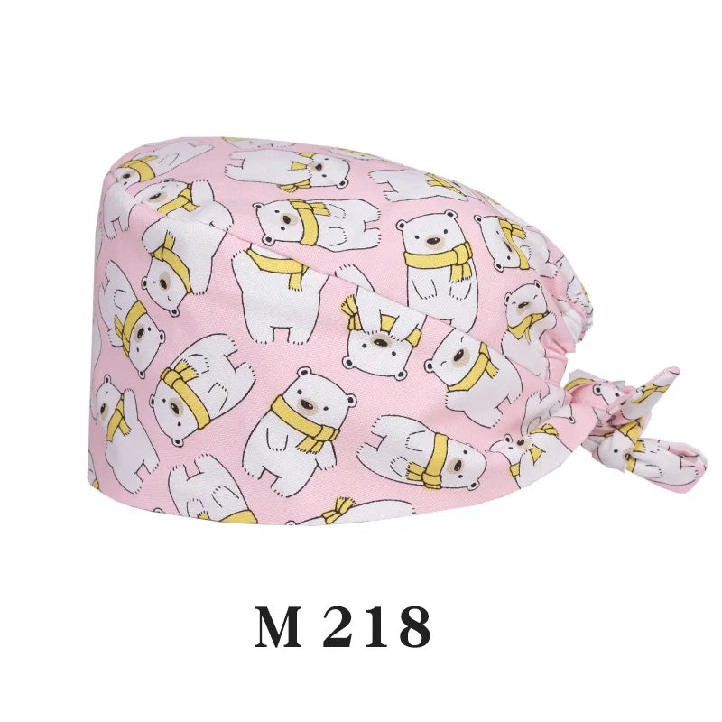 Tooth Fairy Scrub Caps for Man Woman Long Hair Adjustable Skullcap Beauty Salon Vet Working Hats with Bottons M981