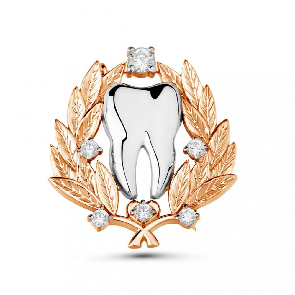 Tooth Dental Brooch Pin - Professional Enamel Lapel Badge for Dental Teams