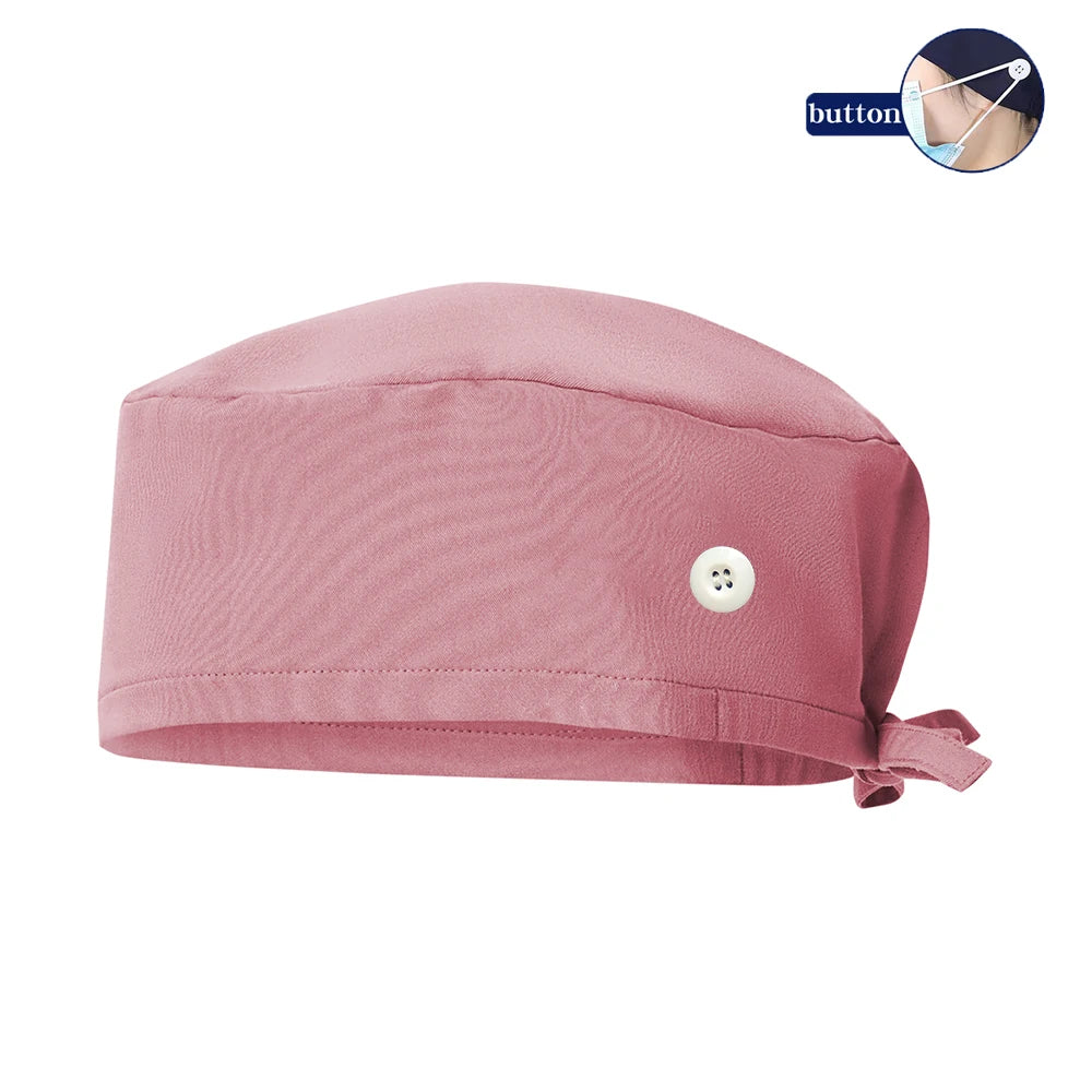 Solid Color Surgeons Hat Medical Cap Nursing Scrub Hats Hospital Clinic Scrub Caps Stretch Chef Sanitary Dental Working Caps