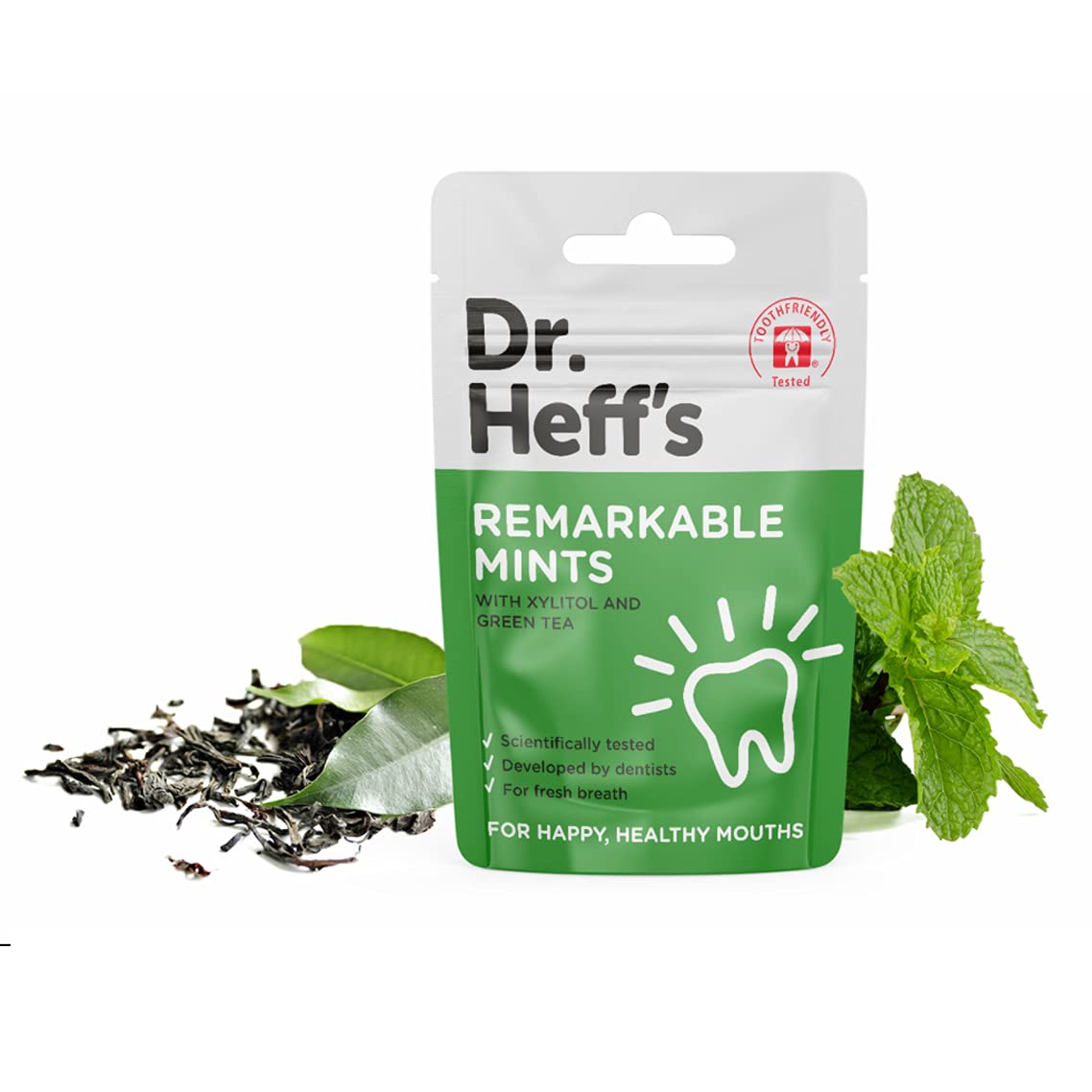 Dr. Heff's Remarkables Dental Mints | Xylitol & Green Tea | Peppermint