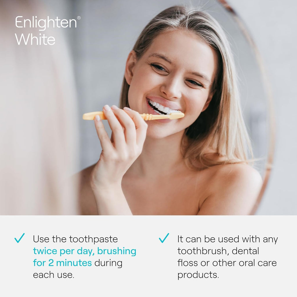 Enlighten White Whitening Toothpaste | Enamel Safe | 75ml