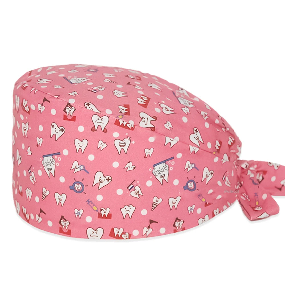 Dental Scrub Cap - 100% Cotton Surgical Hat for Women & Men