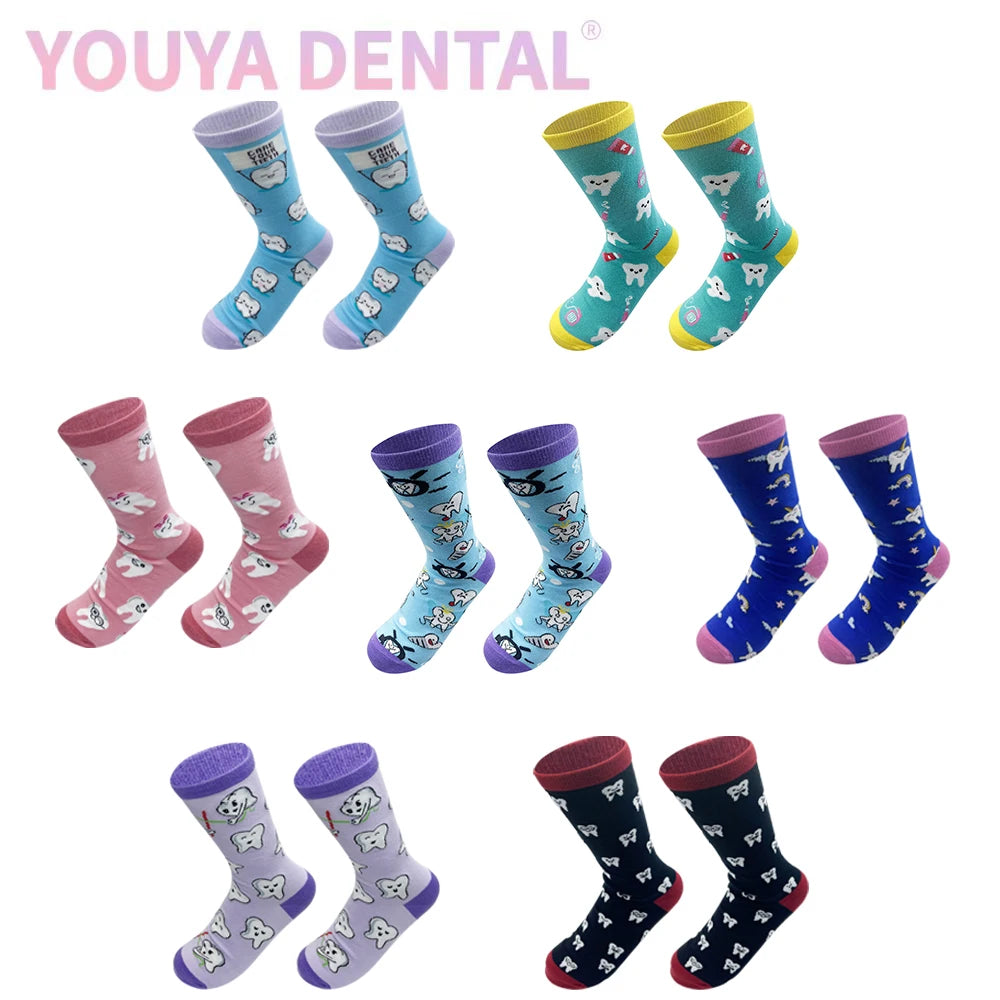 Dental Tooth Socks - Professional Novelty Socks for Dentists & Dental Teams