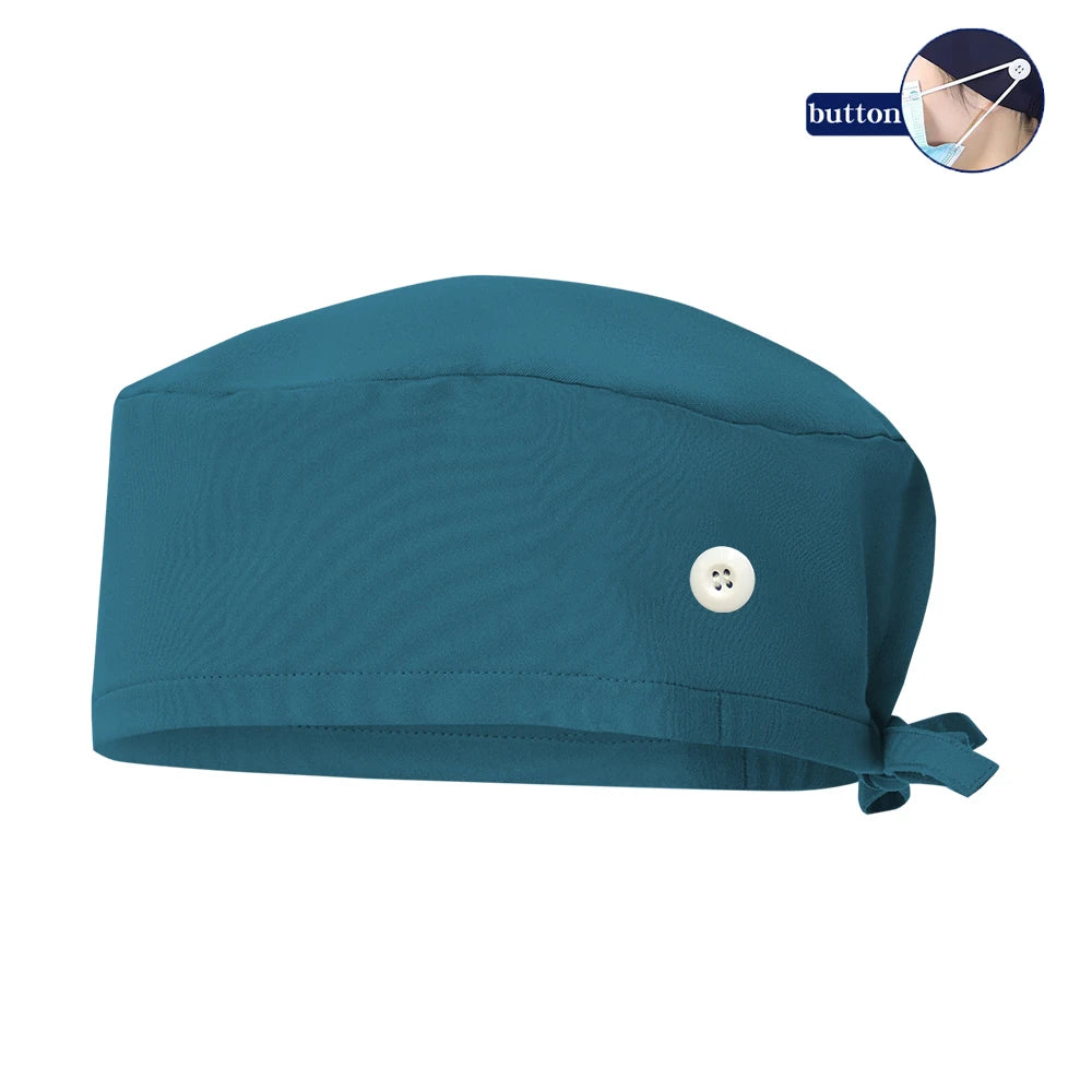 Solid Color Surgeons Hat Medical Cap Nursing Scrub Hats Hospital Clinic Scrub Caps Stretch Chef Sanitary Dental Working Caps
