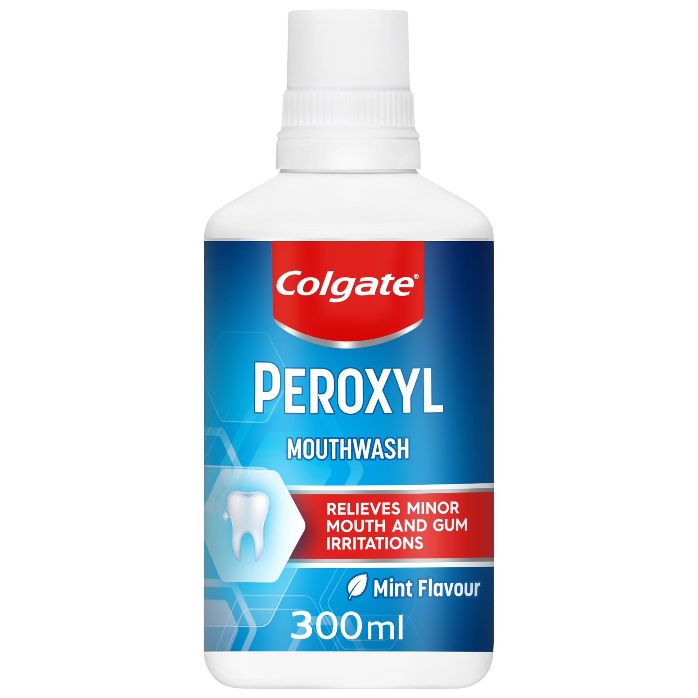 Colgate Peroxyl Medicated Mouthwash | 1.5% Hydrogen Peroxide | Mint | 300ml