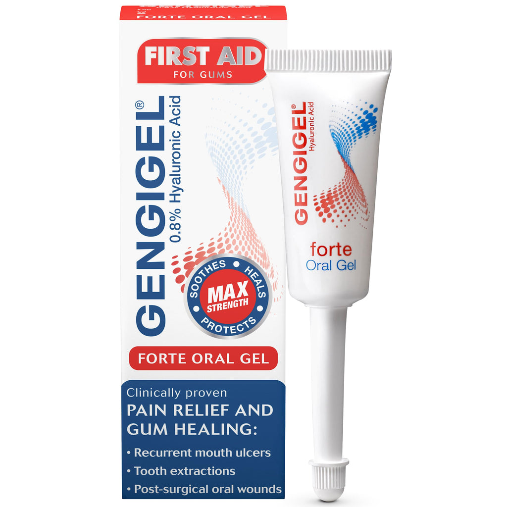 Gengigel Oral Gel 20ml – Hyaluronic Acid Mouth Ulcer Treatment for Adults, Gum Repair & Gum Disease Support, Targeted Gel for Mouth Ulcers, Inflamed or Bleeding Gums