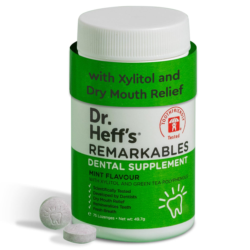 Dr. Heff's Remarkables Dental Mints | Xylitol & Green Tea | Peppermint