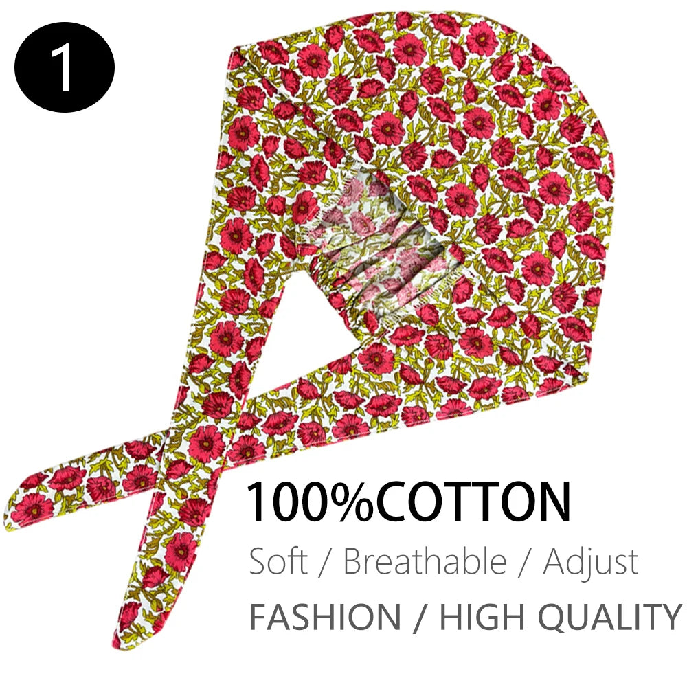 Dental Scrub Cap - 100% Cotton Surgical Hat for Women & Men