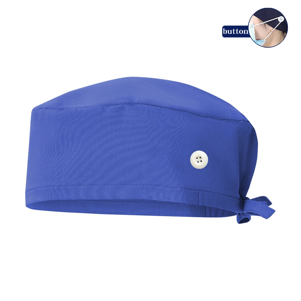 Solid Color Surgeons Hat Medical Cap Nursing Scrub Hats Hospital Clinic Scrub Caps Stretch Chef Sanitary Dental Working Caps