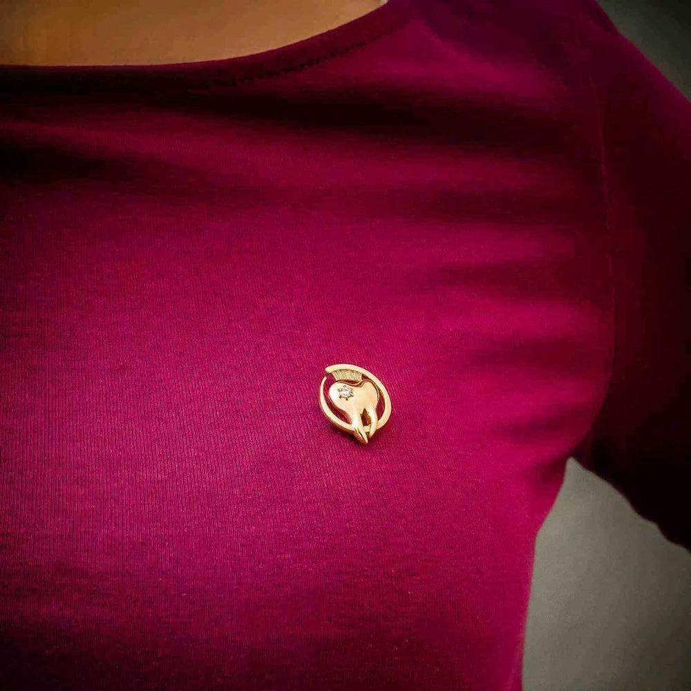 Tooth Dentist Crystal Brooch - Caring Teeth & Toothbrush Lapel Pin for Dental Professionals