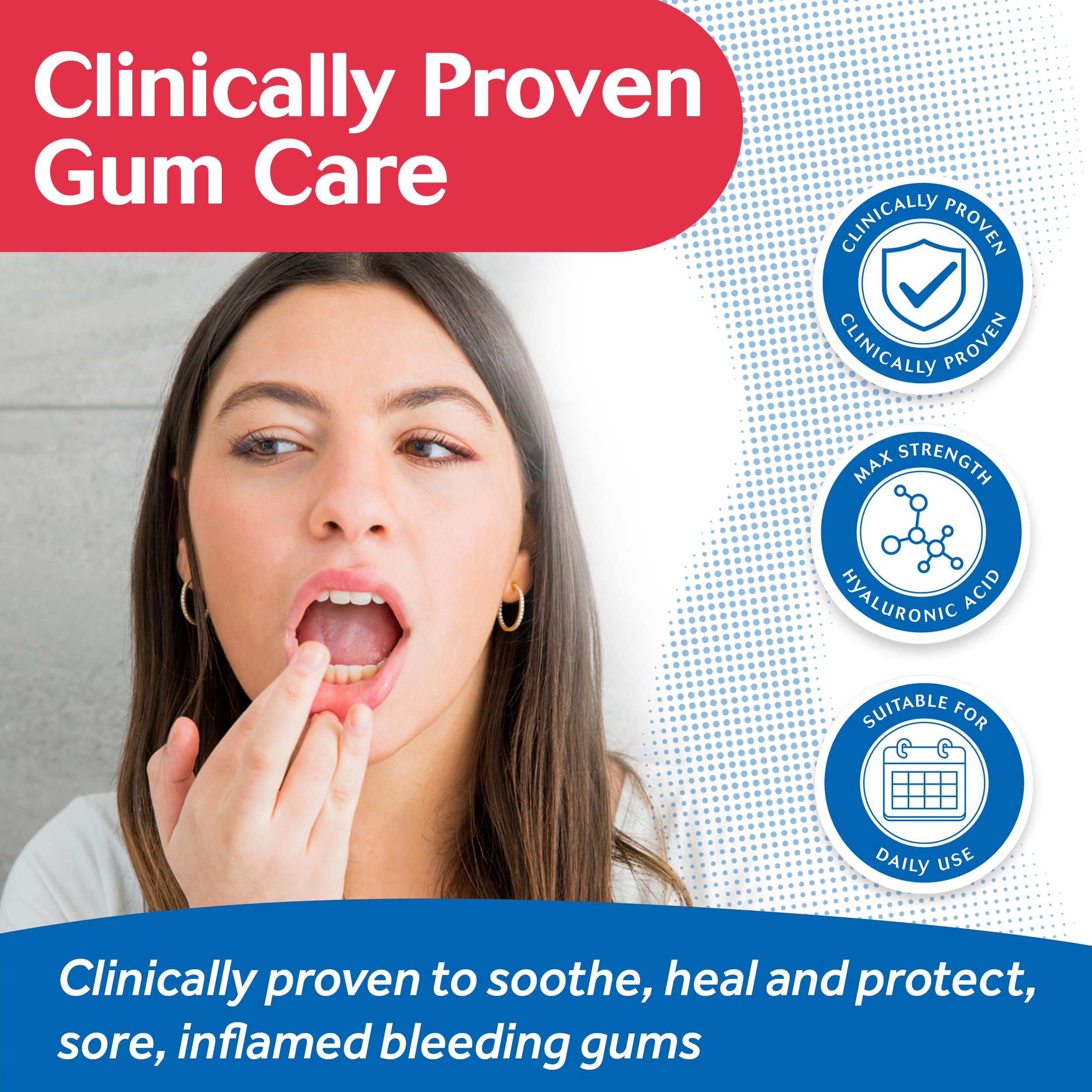 Gengigel Oral Gel 20ml – Hyaluronic Acid Mouth Ulcer Treatment for Adults, Gum Repair & Gum Disease Support, Targeted Gel for Mouth Ulcers, Inflamed or Bleeding Gums