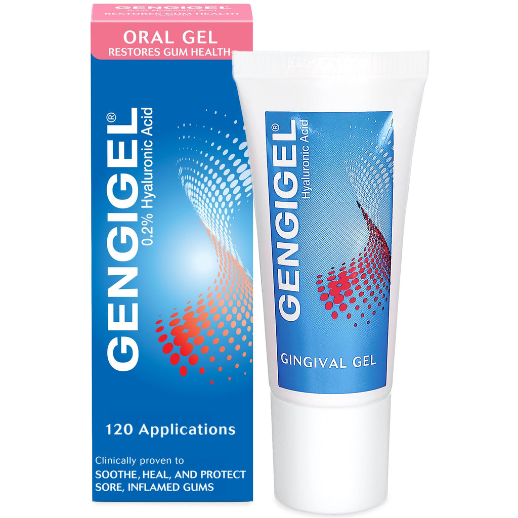 Gengigel Oral Gel 20ml – Hyaluronic Acid Mouth Ulcer Treatment for Adults, Gum Repair & Gum Disease Support, Targeted Gel for Mouth Ulcers, Inflamed or Bleeding Gums