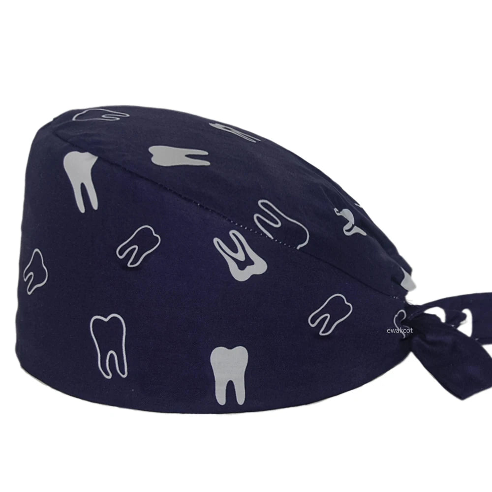 Dental Scrub Cap - 100% Cotton Surgical Hat for Women & Men