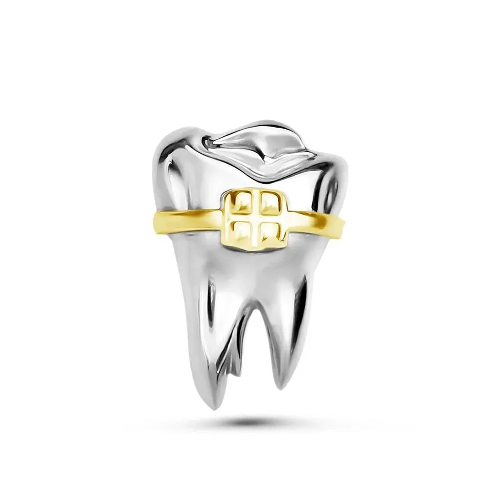 Tooth Dental Brooch Pin - Professional Enamel Lapel Badge for Dental Teams