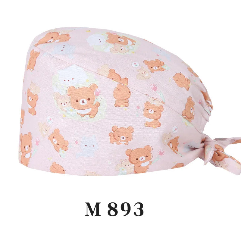 Tooth Fairy Scrub Caps for Man Woman Long Hair Adjustable Skullcap Beauty Salon Vet Working Hats with Bottons M981