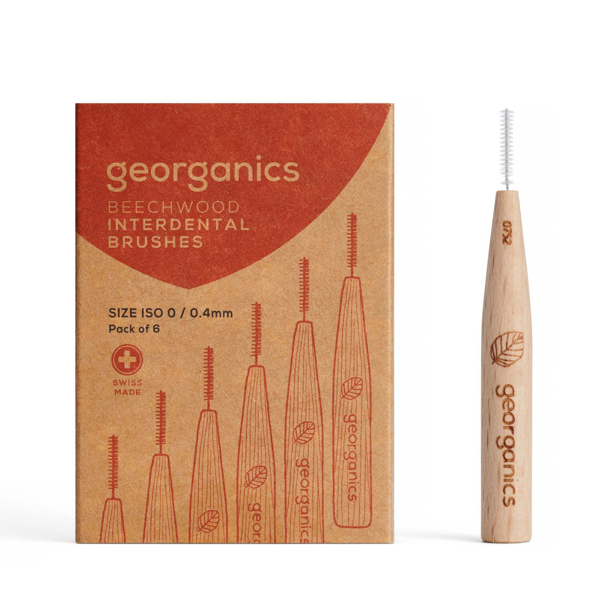 Georganics - Beechwood Interdental Brush - 6 x 0.4mm