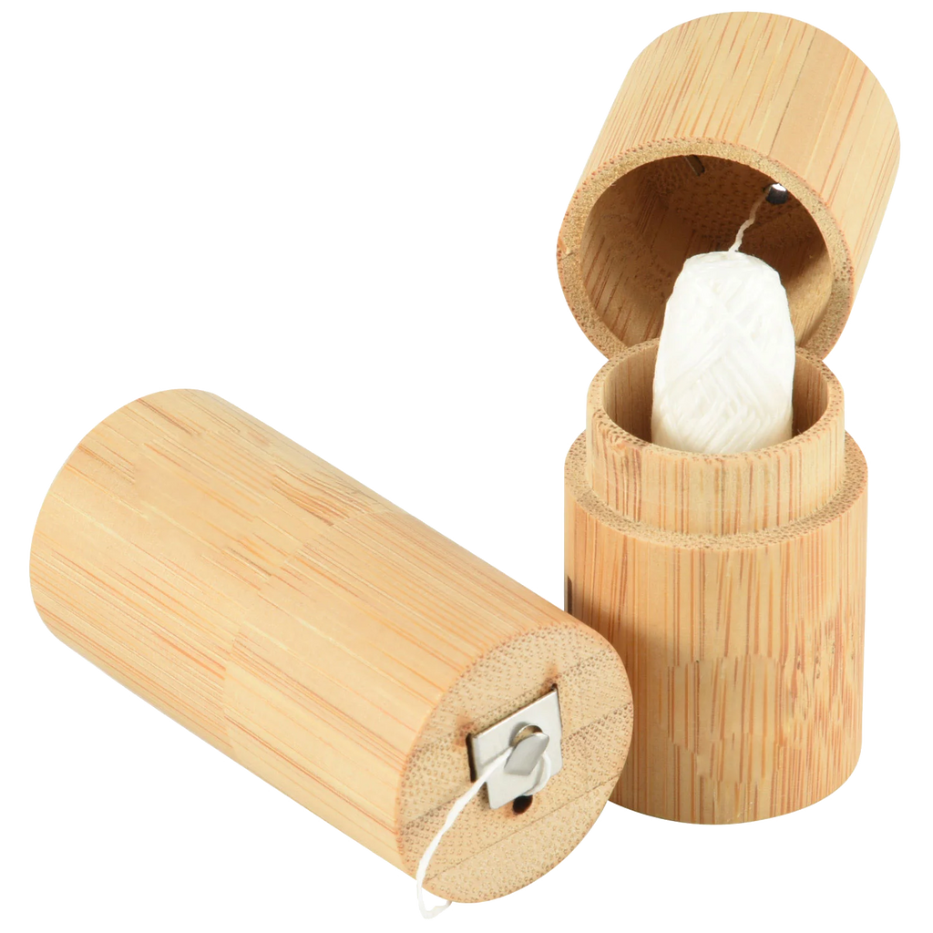 Biodegradable Dental Floss with Bamboo Case - 100% Eco-Friendly Charcoal Floss