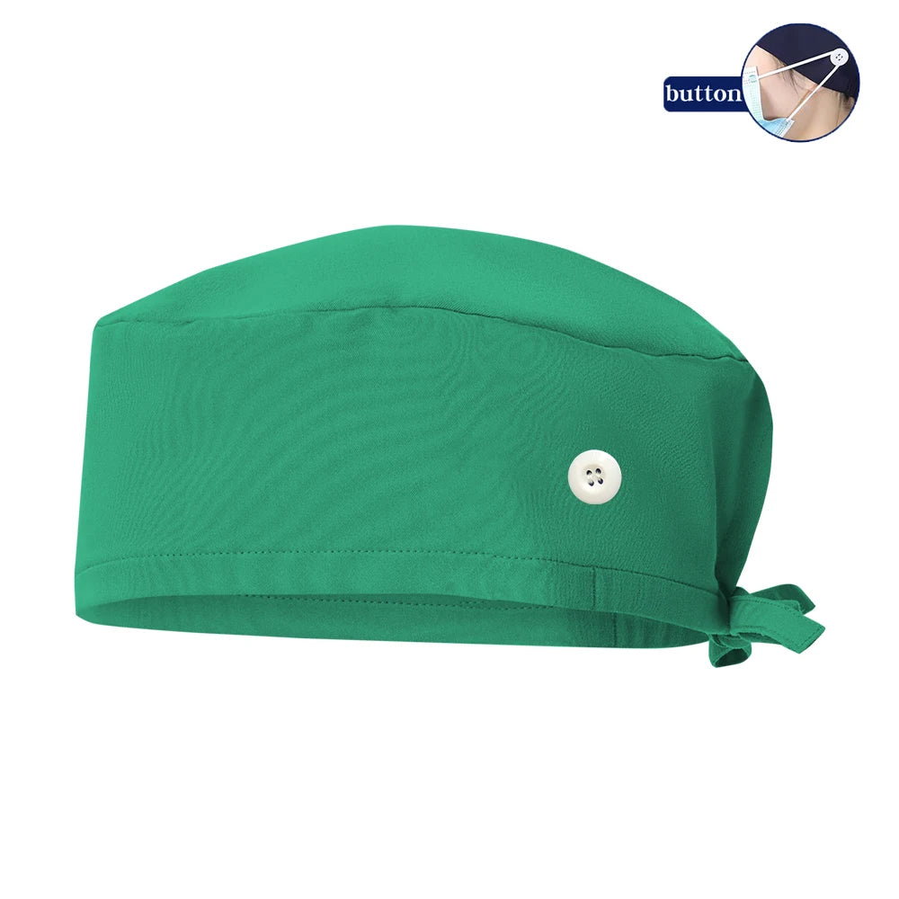 Solid Color Surgeons Hat Medical Cap Nursing Scrub Hats Hospital Clinic Scrub Caps Stretch Chef Sanitary Dental Working Caps
