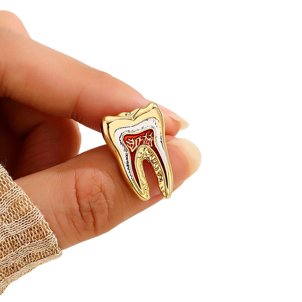 Tooth Anatomy Enamel Pin - Medical Dental Brooch for Professionals