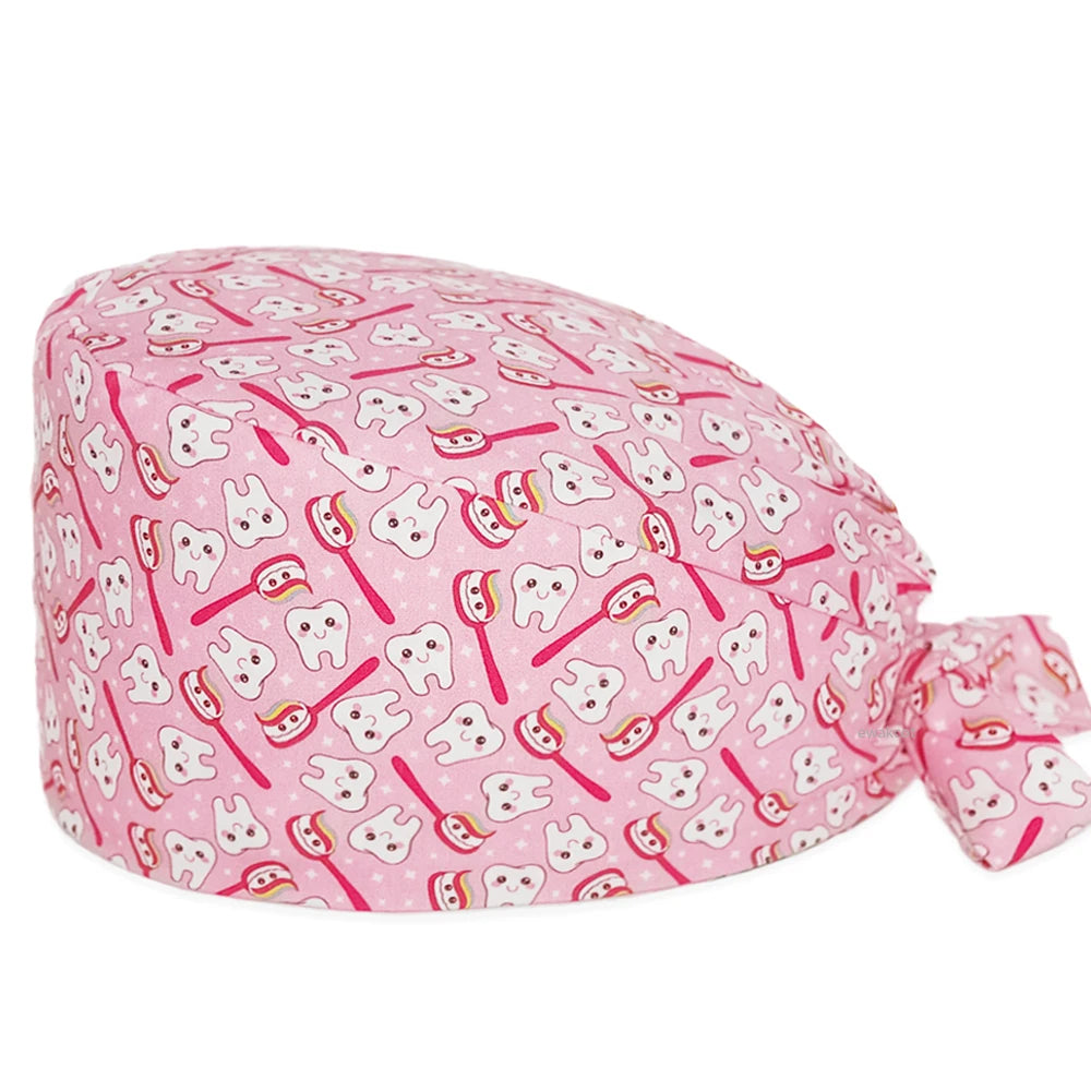 Dental Scrub Cap - 100% Cotton Surgical Hat for Women & Men