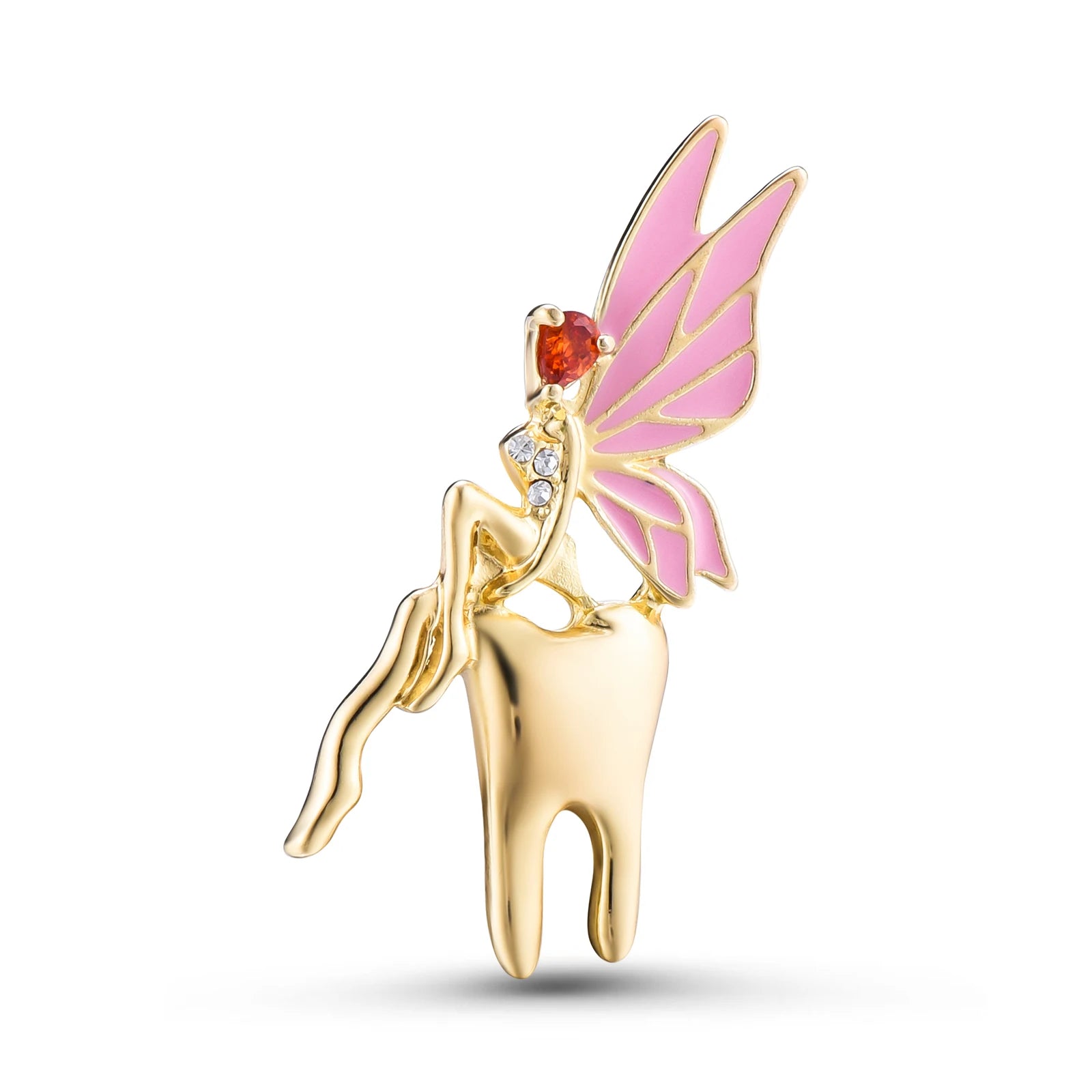 Smile Dental Tooth Toothbrush Mirror Pin - Creative Stomatology Brooch Gift