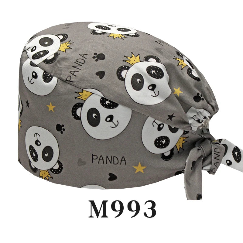 Tooth Fairy Scrub Caps for Man Woman Long Hair Adjustable Skullcap Beauty Salon Vet Working Hats with Bottons M981