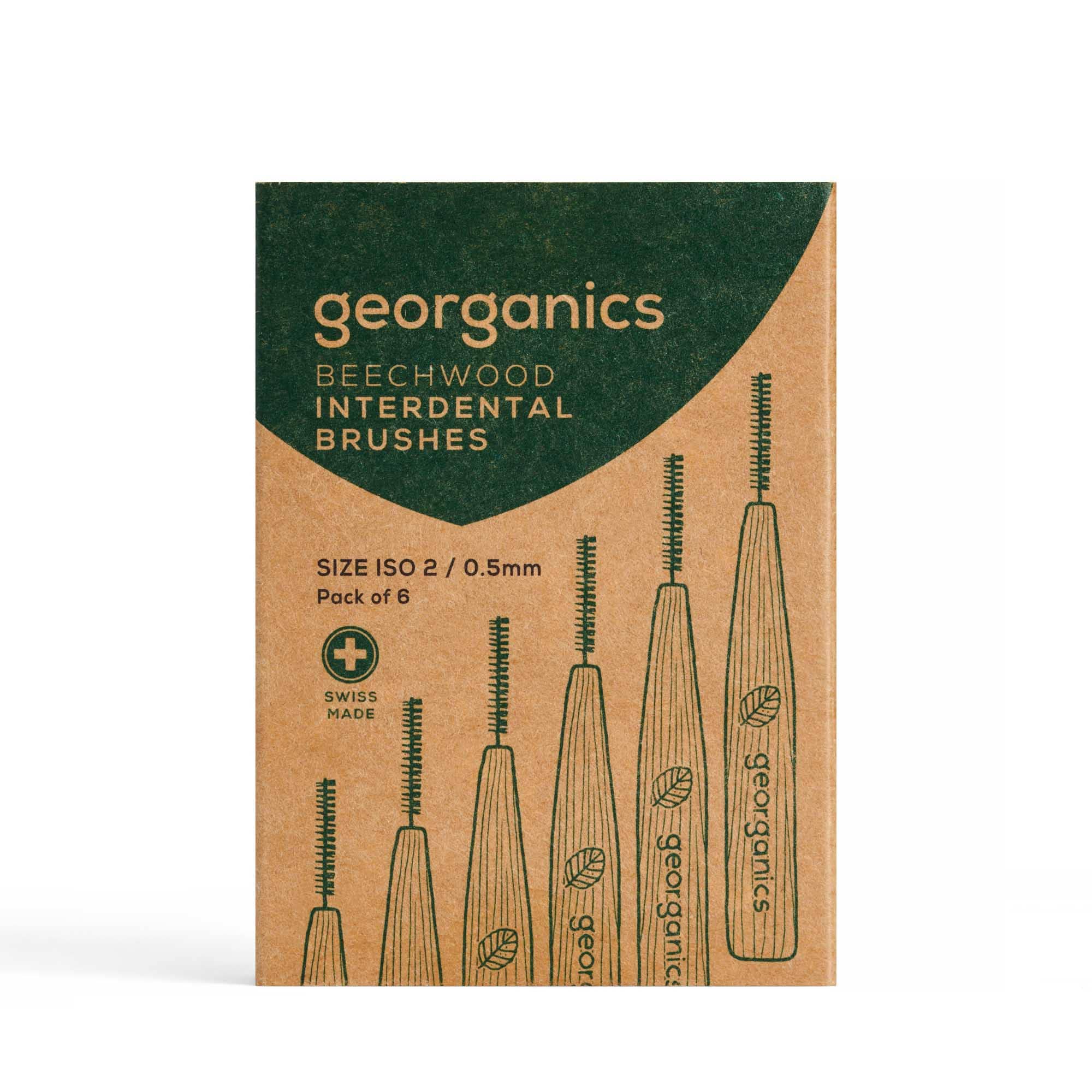 Georganics - Beechwood Interdental Brush - 6 x 0.5mm