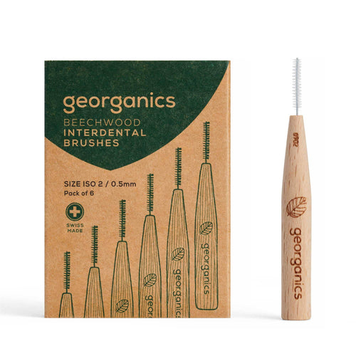 Georganics - Beechwood Interdental Brush - 6 x 0.5mm