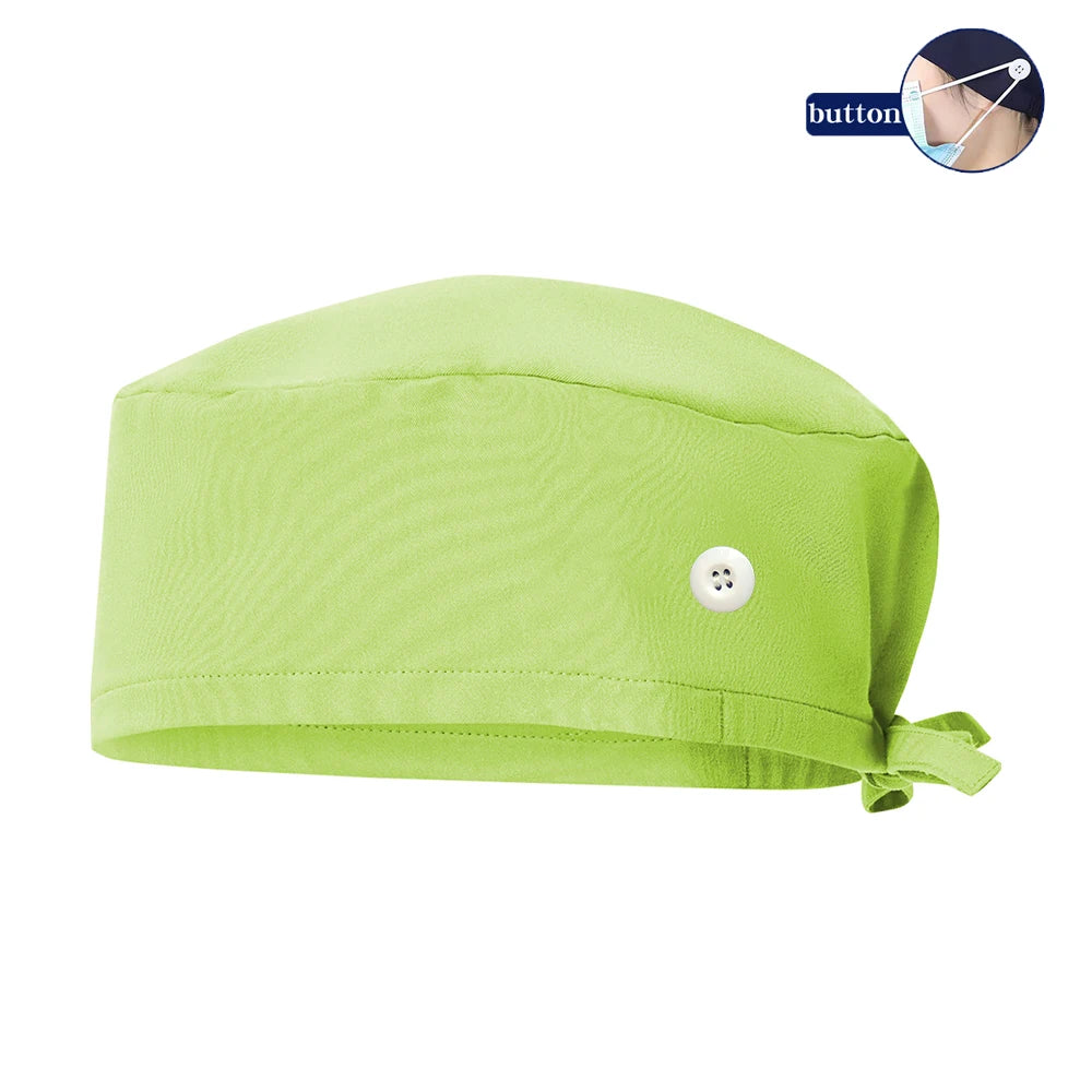 Solid Color Surgeons Hat Medical Cap Nursing Scrub Hats Hospital Clinic Scrub Caps Stretch Chef Sanitary Dental Working Caps