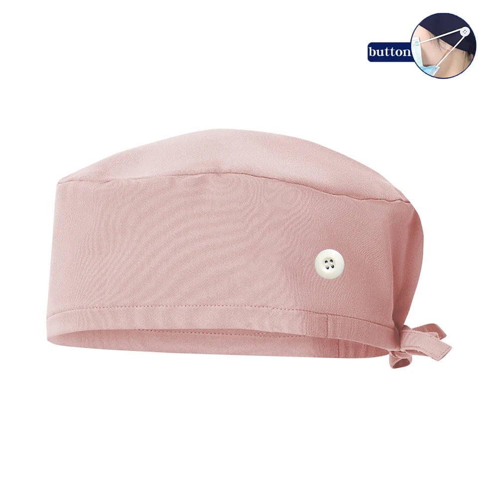 Solid Color Surgeons Hat Medical Cap Nursing Scrub Hats Hospital Clinic Scrub Caps Stretch Chef Sanitary Dental Working Caps