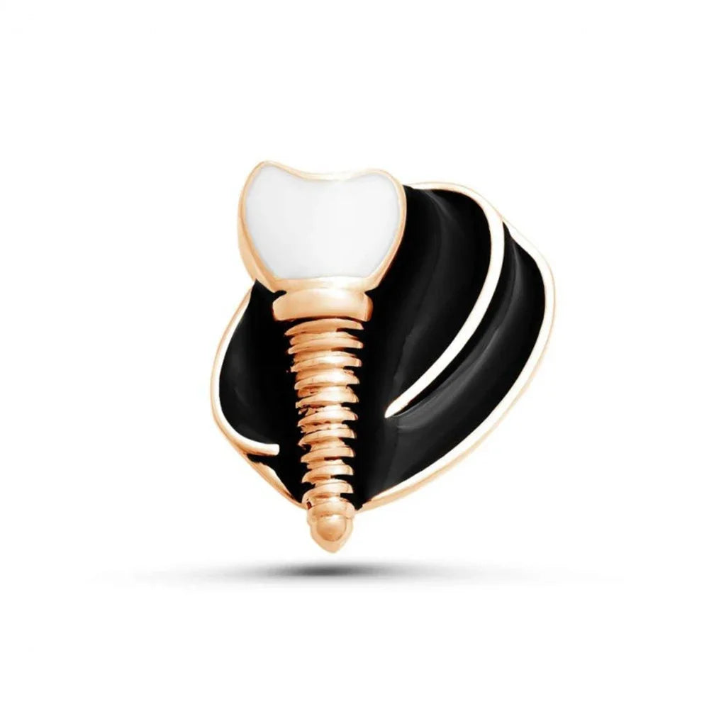 Dental Tooth Collection Brooch - Professional Enamel Lapel Pin for Dental Teams