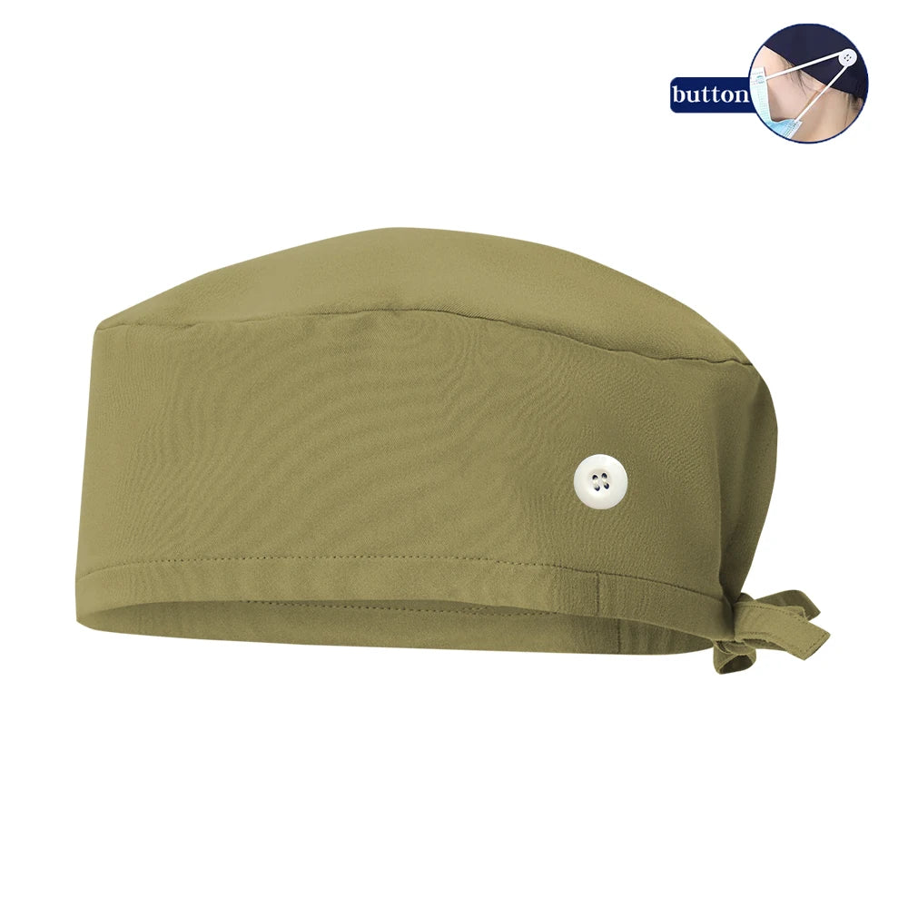 Solid Color Surgeons Hat Medical Cap Nursing Scrub Hats Hospital Clinic Scrub Caps Stretch Chef Sanitary Dental Working Caps