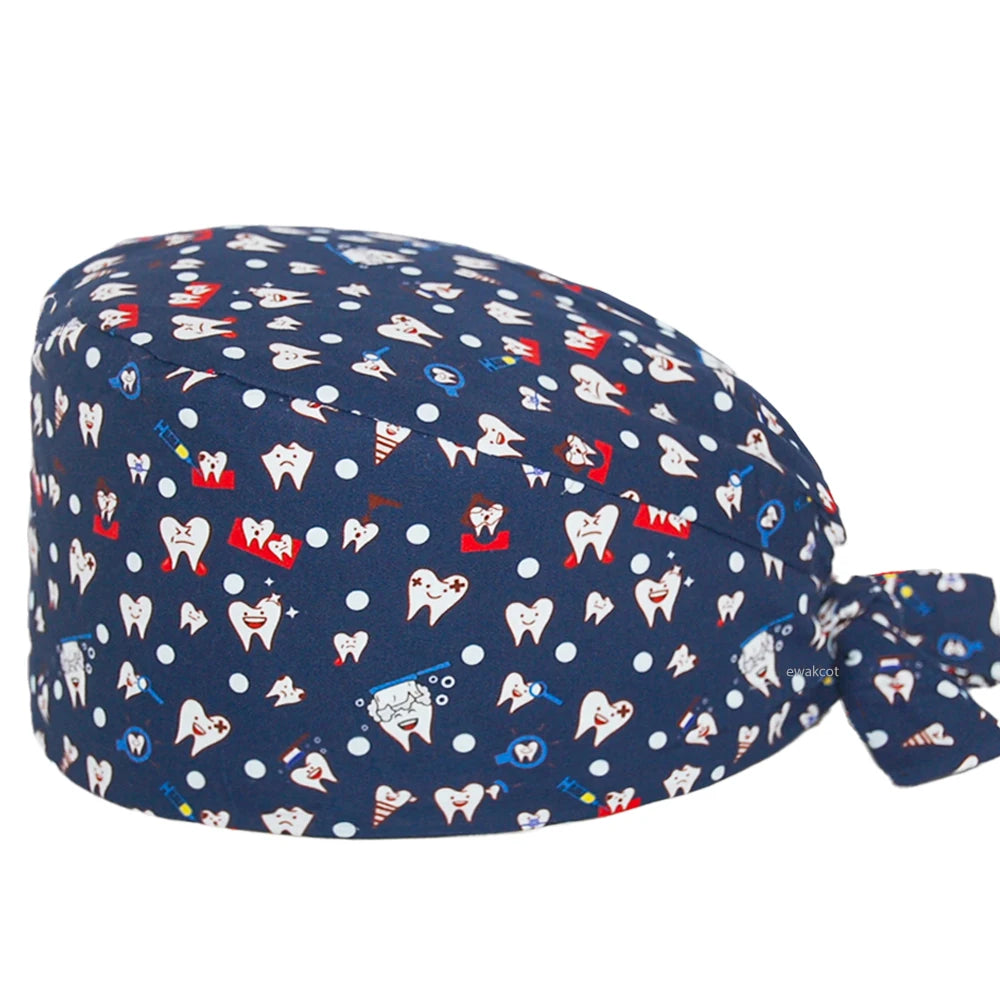 Dental Scrub Cap - 100% Cotton Surgical Hat for Women & Men
