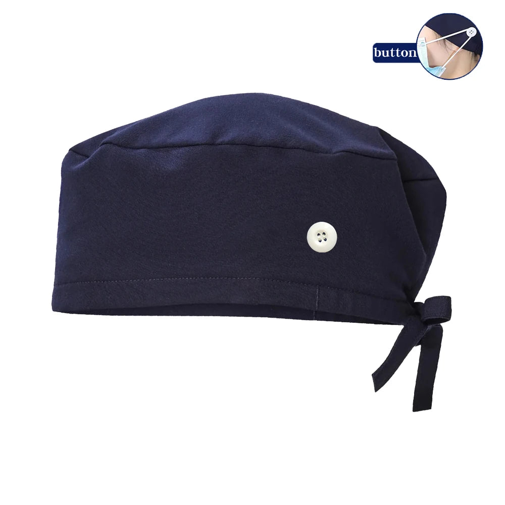 Solid Color Surgeons Hat Medical Cap Nursing Scrub Hats Hospital Clinic Scrub Caps Stretch Chef Sanitary Dental Working Caps