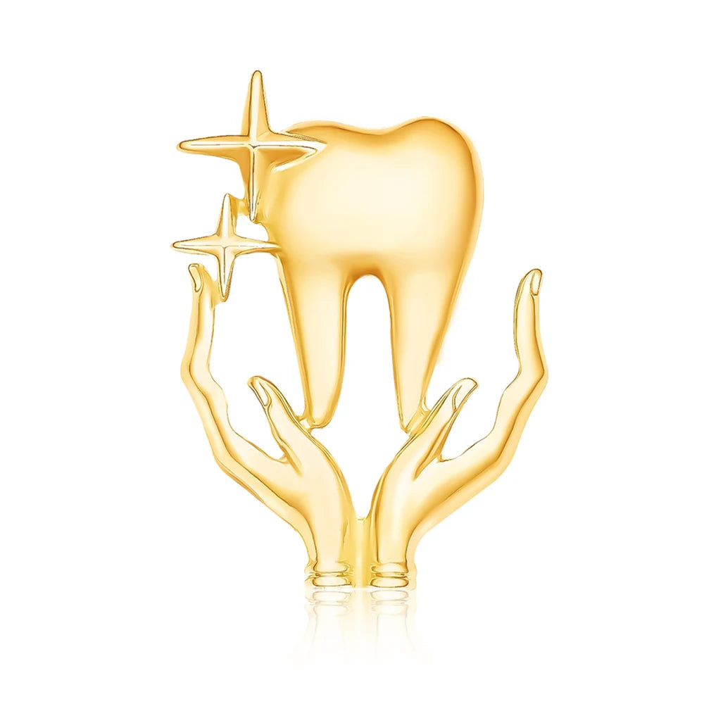 Tooth Dental Brooch Pin - Professional Enamel Lapel Badge for Dental Teams