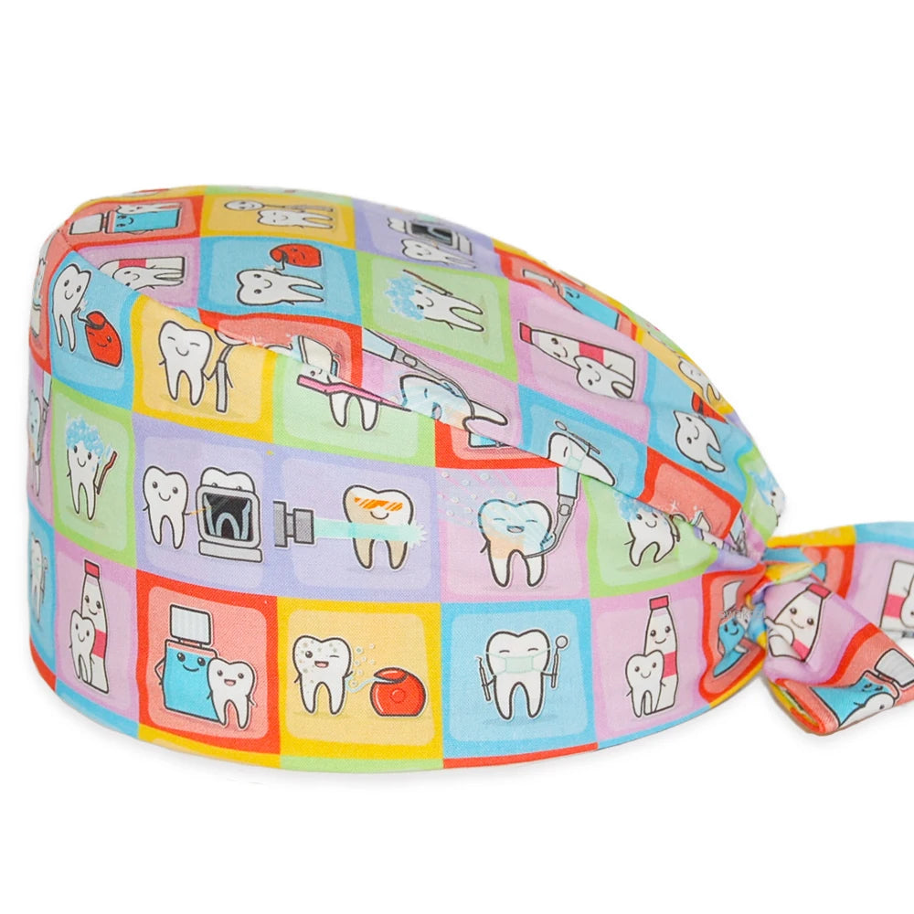 Dental Scrub Cap - 100% Cotton Surgical Hat for Women & Men