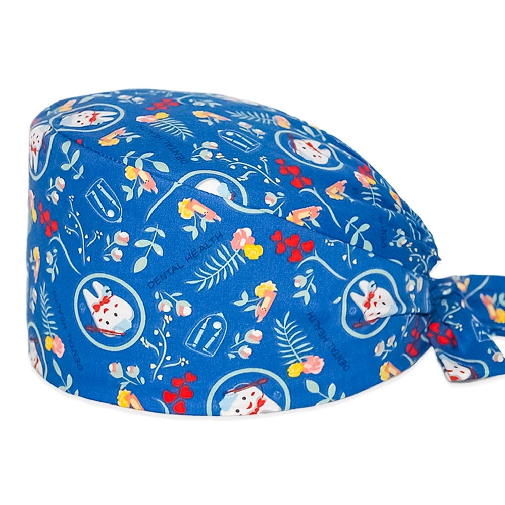 Dental Scrub Cap - 100% Cotton Surgical Hat for Women & Men