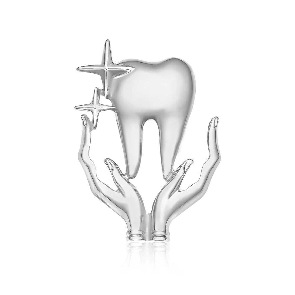 Tooth Dental Brooch Pin - Professional Enamel Lapel Badge for Dental Teams