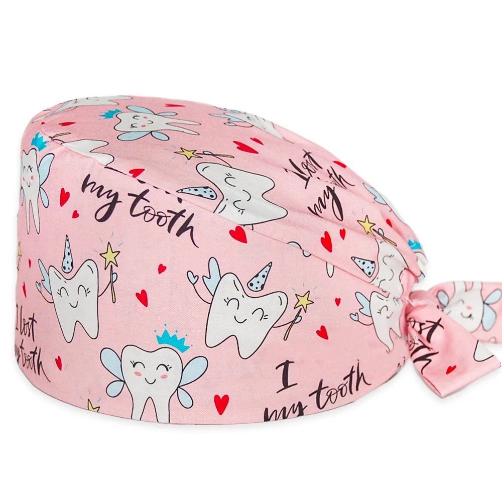 Dental Scrub Cap - 100% Cotton Surgical Hat for Women & Men