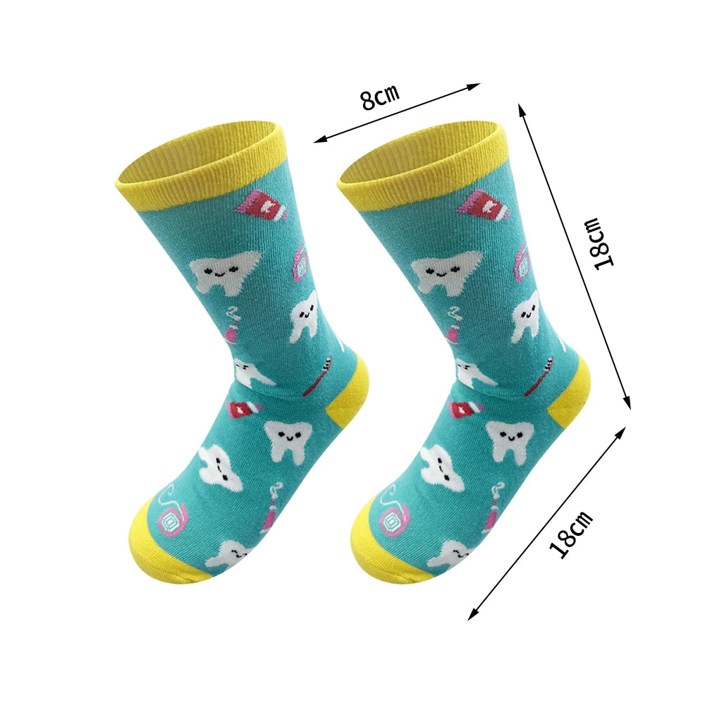 Dental Tooth Socks - Professional Novelty Socks for Dentists & Dental Teams