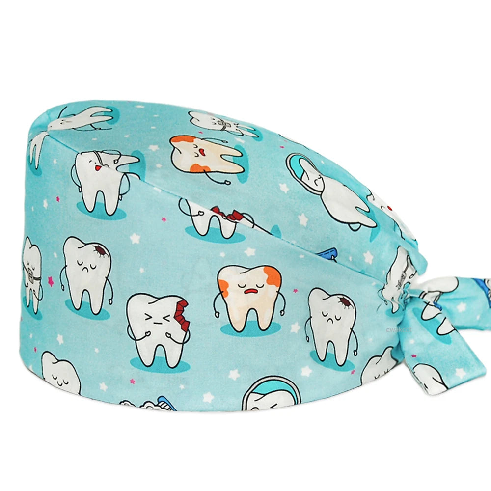 Dental Scrub Cap - 100% Cotton Surgical Hat for Women & Men